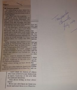 Toowoomba Chronicle July 1994